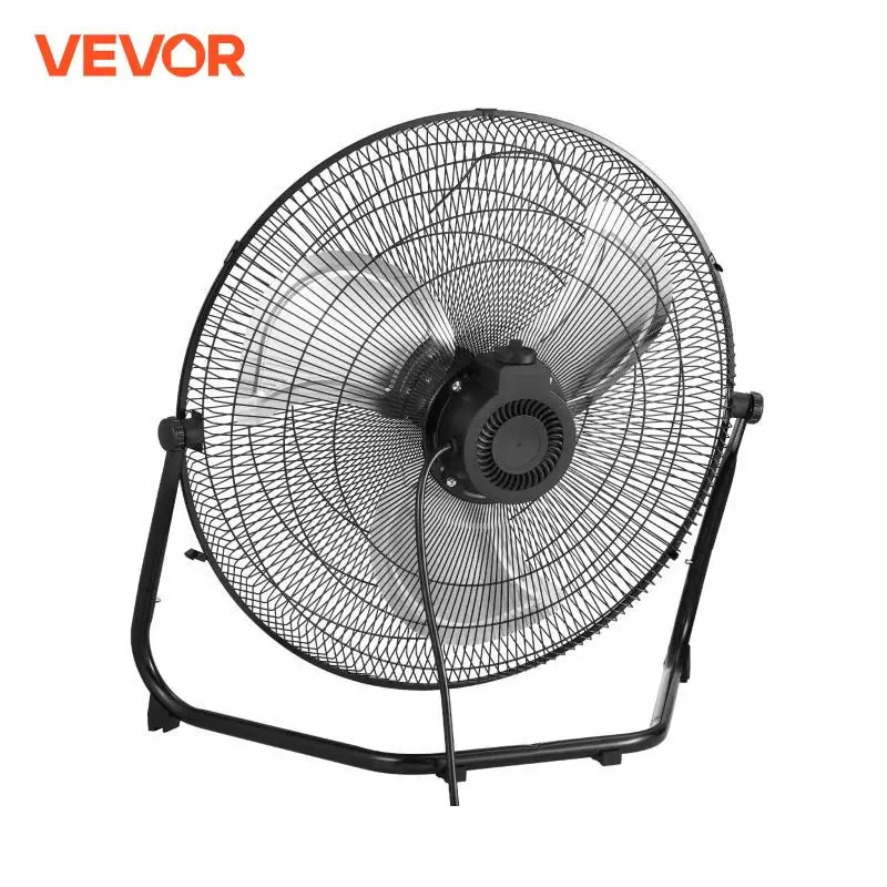 مراوح أرضية VEVOR 3 سرعات مروحة صناعية شديدة التحمل عالية السرعة 4800 CFM 360 °   إمالة قابلة للتعديل لمتجر الصالة الرياضية المنزلية التجارية