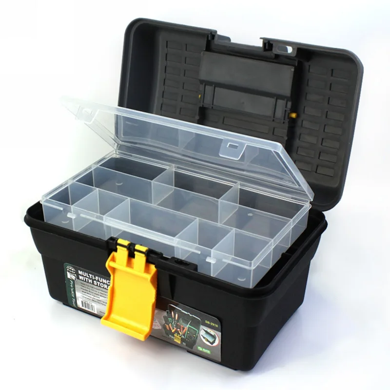 Multi-functional Tool Storage Box Household Repair Parts Plastic Container Hardware Tool Organizers Impact-resistant Cases