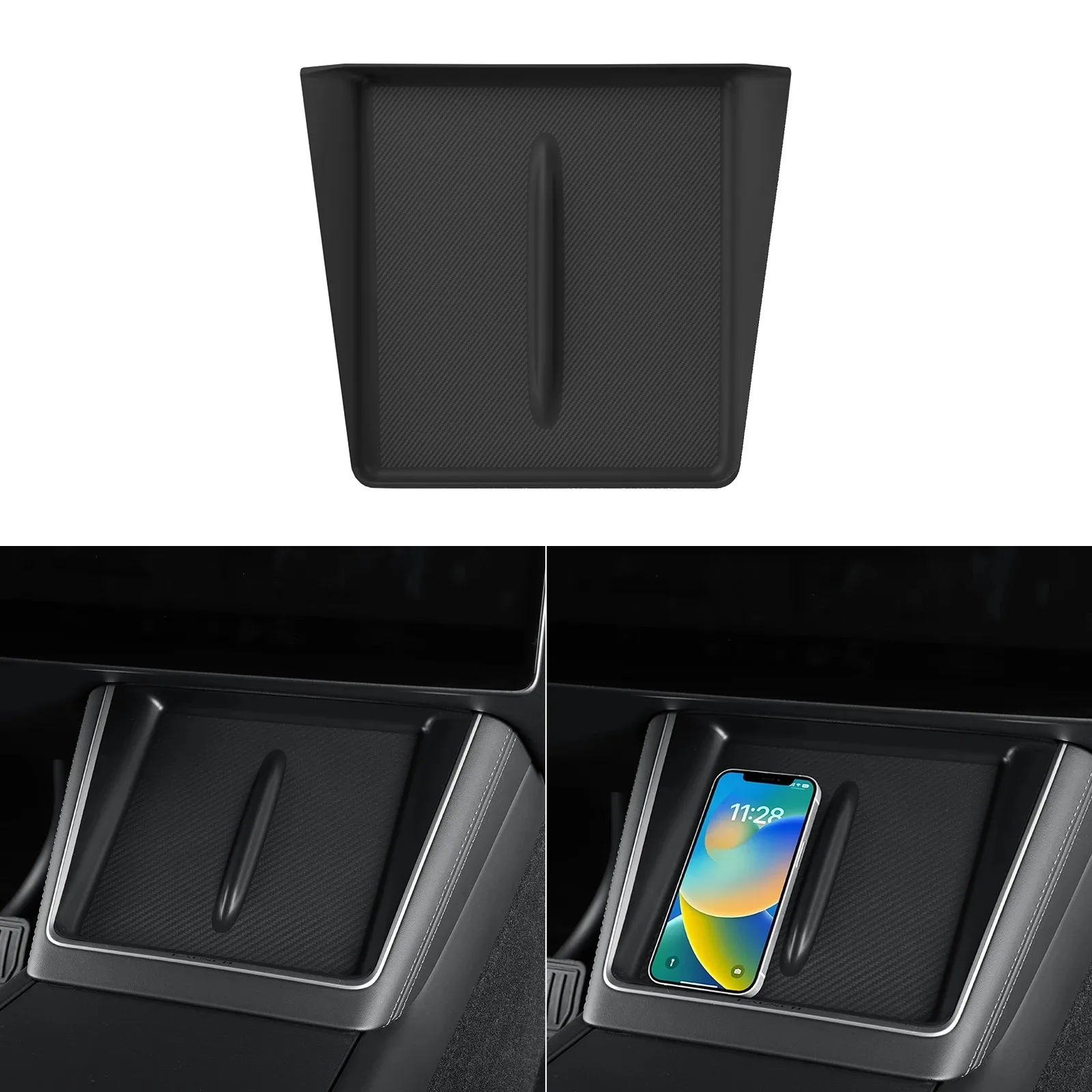

Center Console Wireless Charging Pad For Tesla Model Y 2025 2026 Juniper Non-Slip Silicone Mat For Tesla Model 3 2024-2026 ﻿