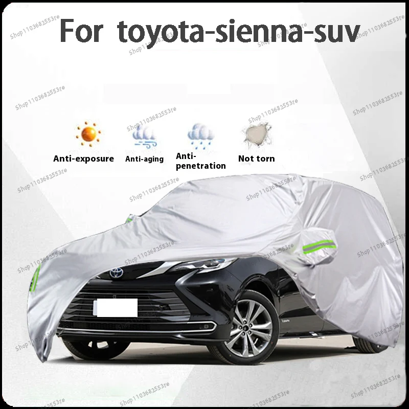 

For Toyota Sienna Fit Car Cover - Waterproof, Dustproof, Sunshade (UV), Snowproof | Silve Full Cover with All-Day Protection