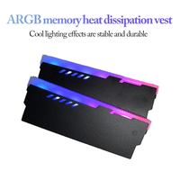 CX FUTRUE Aluminum Desktop Memory Module Heat Dissipation Vest, ARGB Light Effect, Desktop Memory Heat Dissipation Vest.BLACK