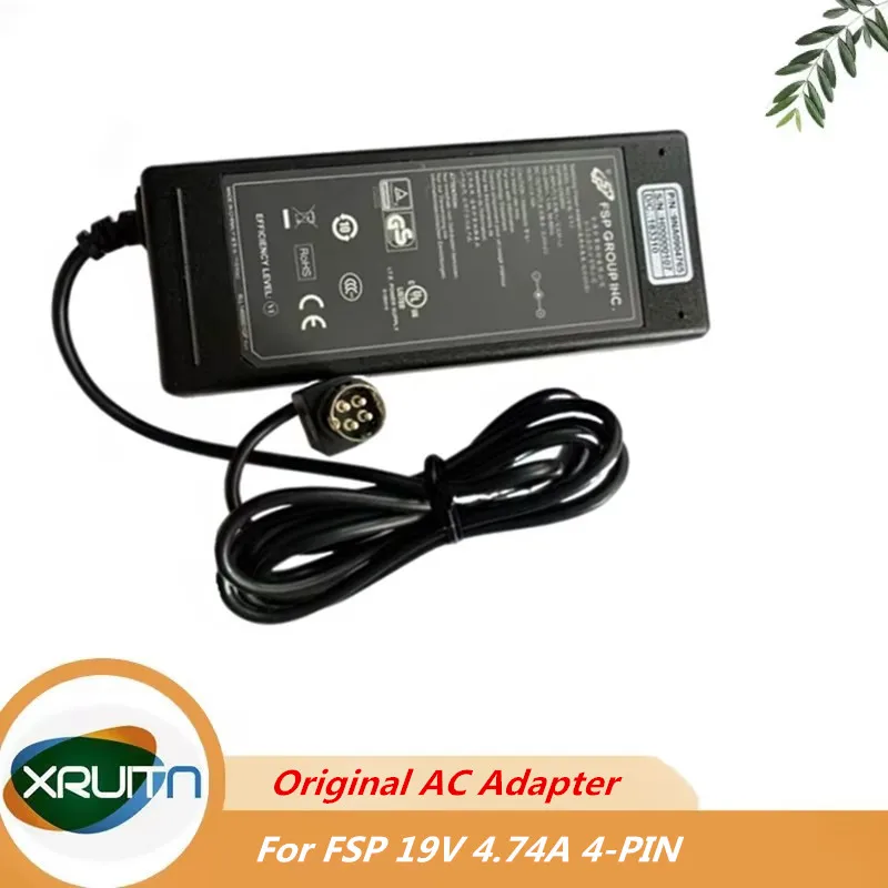 

FSP Laptop AC Adapter Power Charger For GETAC X500 Power Supply FSP090-DIEBN2 4-Pin Din 19V 4.74A 90W FSP090-DMAB1 FSP090-1ADC21