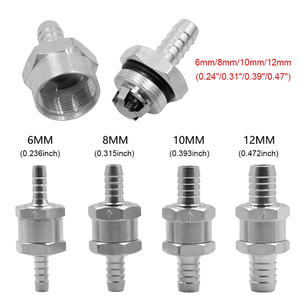 

Обратный клапан водонепроницаемый нержавеющий 6 мм/8 мм/10 мм/12 мм односторонний клапан Соединительный соединитель хорошая уплотнительная муфта штуцер для шланга