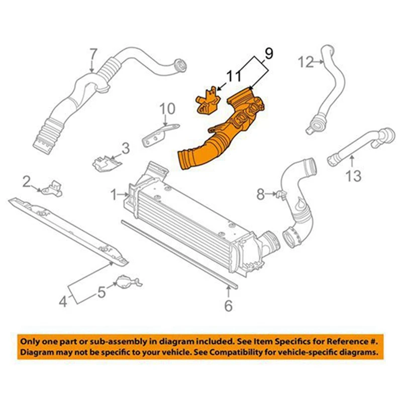 Top!-Car Charge Air Intake Hose For BMW 3 Series E90 E91 E92 E93 2006 2007 2008 2009 10 11 12 13 Air Intake Hose 13717590306