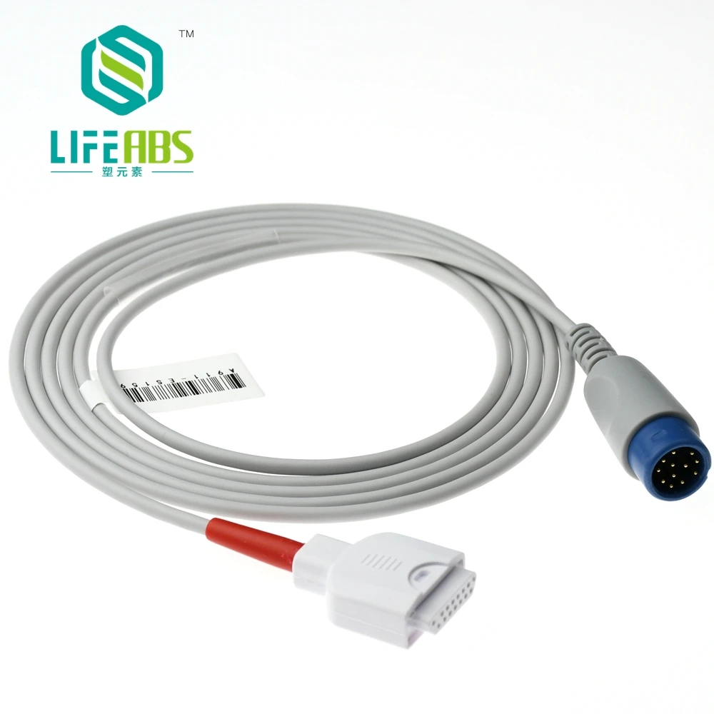

Comen C30 12-контактный Masimo EX 11-контактный медицинский удлинительный кабель SpO2 Кабель-адаптер для пациента Кабель датчика Spo2 для кислородной саустии