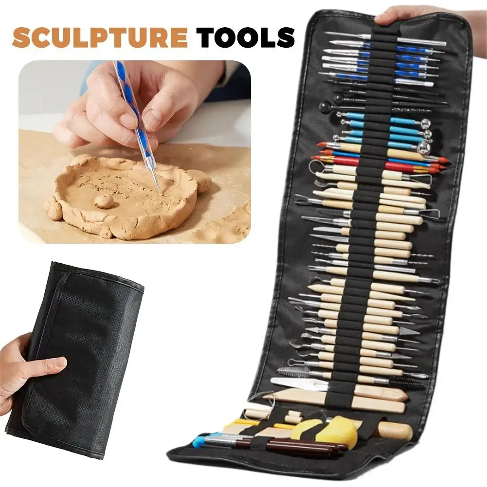 

Набор инструментов для лепки керамической глины, 61 шт./компл., керамические восковые глины, инструменты для резьбы для художественного ремесла, набор инструментов для лепки керамики