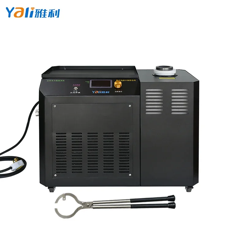 

1600 Degrees 1KG 220V Metal Smelting Furnace Iron smelting Machine Induction Furnace For Melting Gold With water chiller