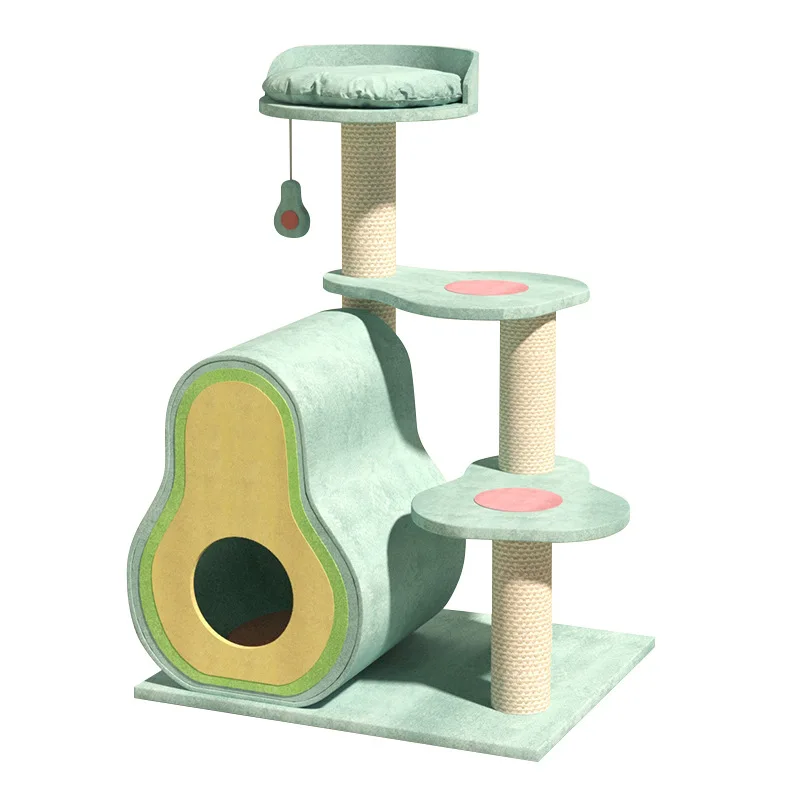 Árbol rascador para gatos grandes con torre y cama integrada