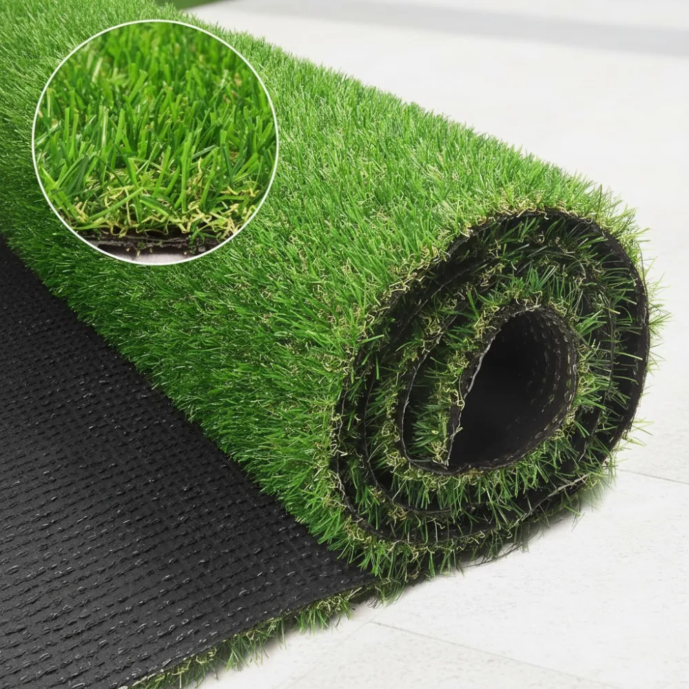 

Realistic Artificial Turf Grass 4ft x 8ft, Drainage Holes, Indoor Outdoor Lawn for Backyard Patio Pets Dogs