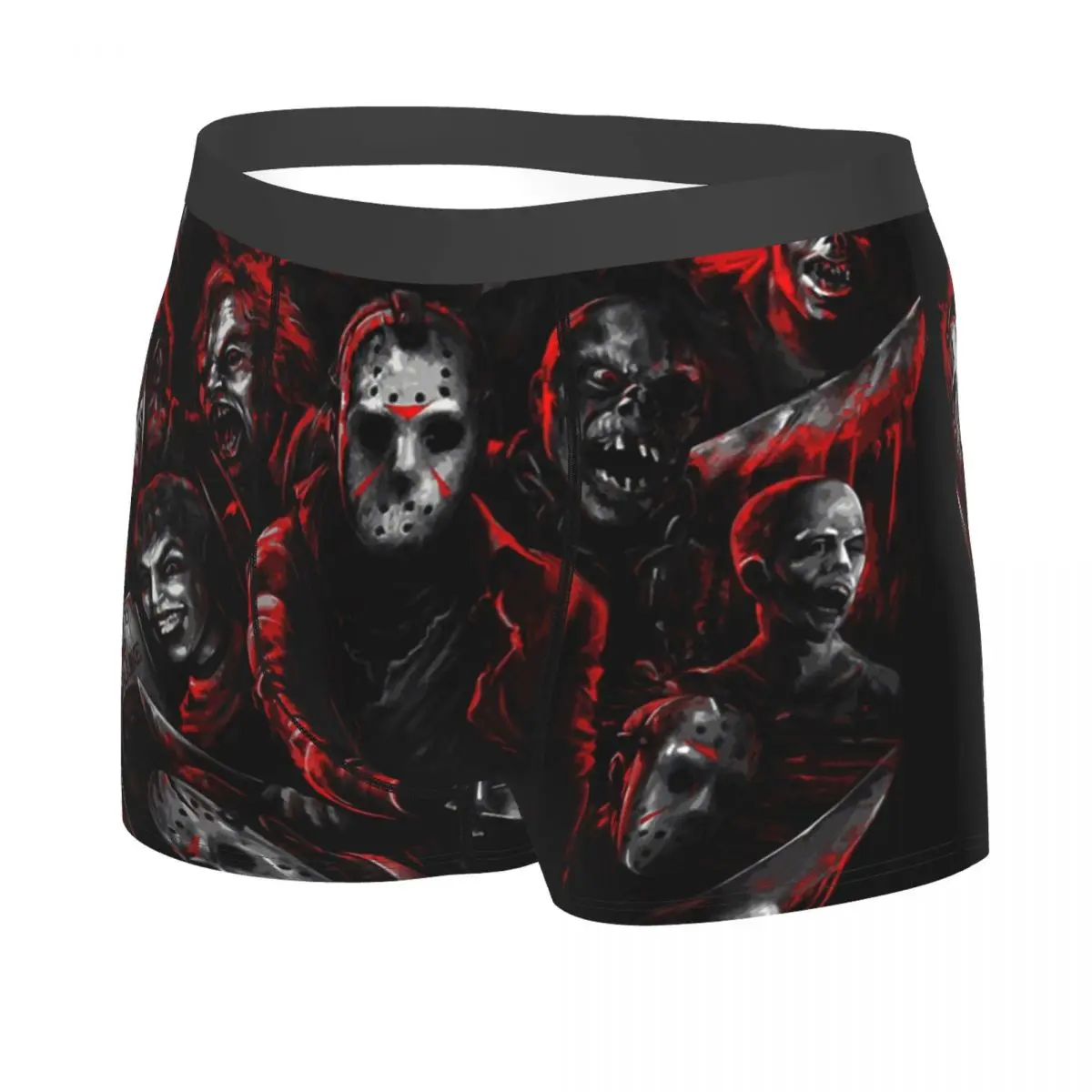 Cool Horror Movie Character Murderers Boxers Shorts Panties Male Underpants Stretch Halloween Film Briefs Underwear