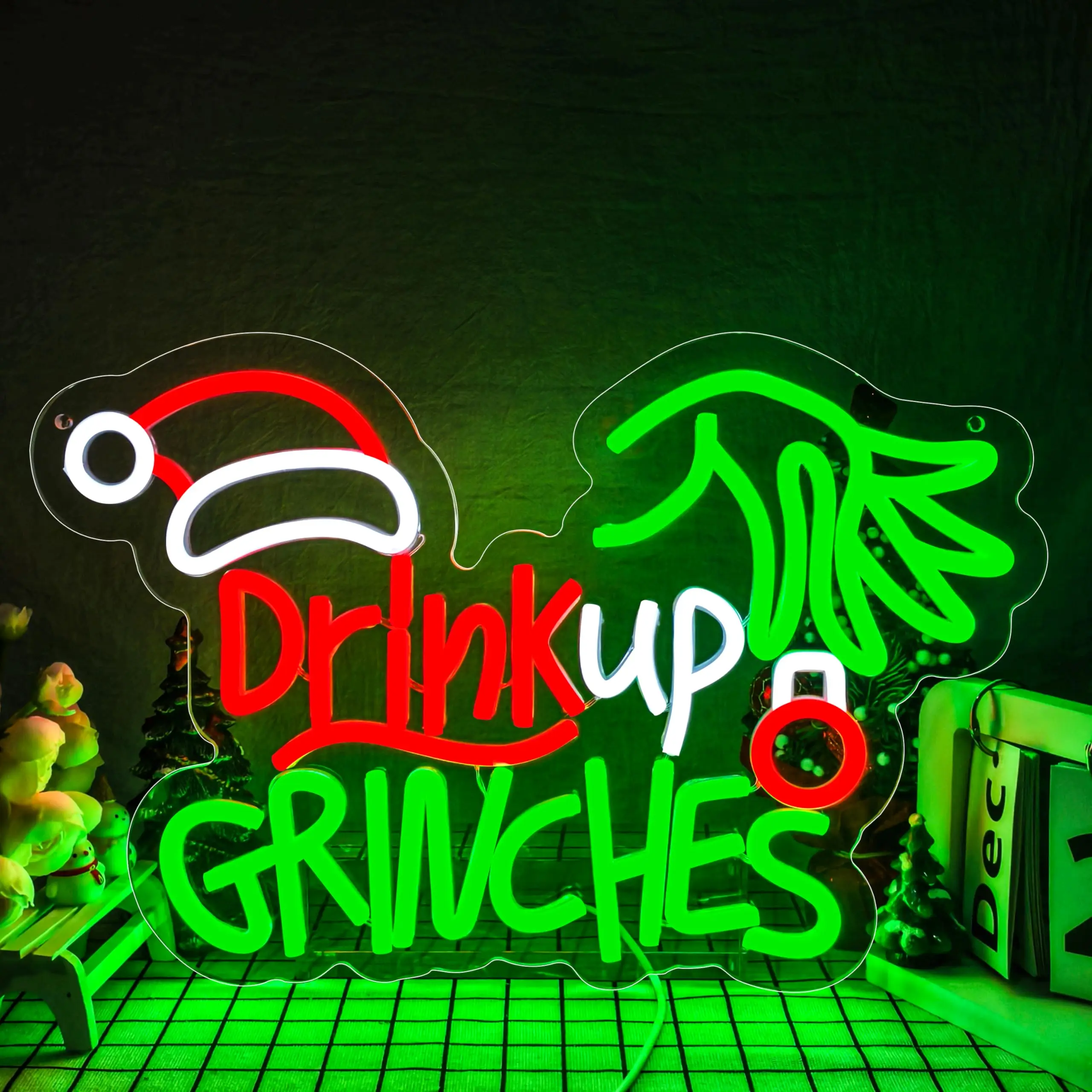 クリスマスネオンライトサイン-壁飾り-調光可能-メリークリスマス-ledネオンサイン-ホームホリデーパーティー-リビングルーム-室内-寝室用