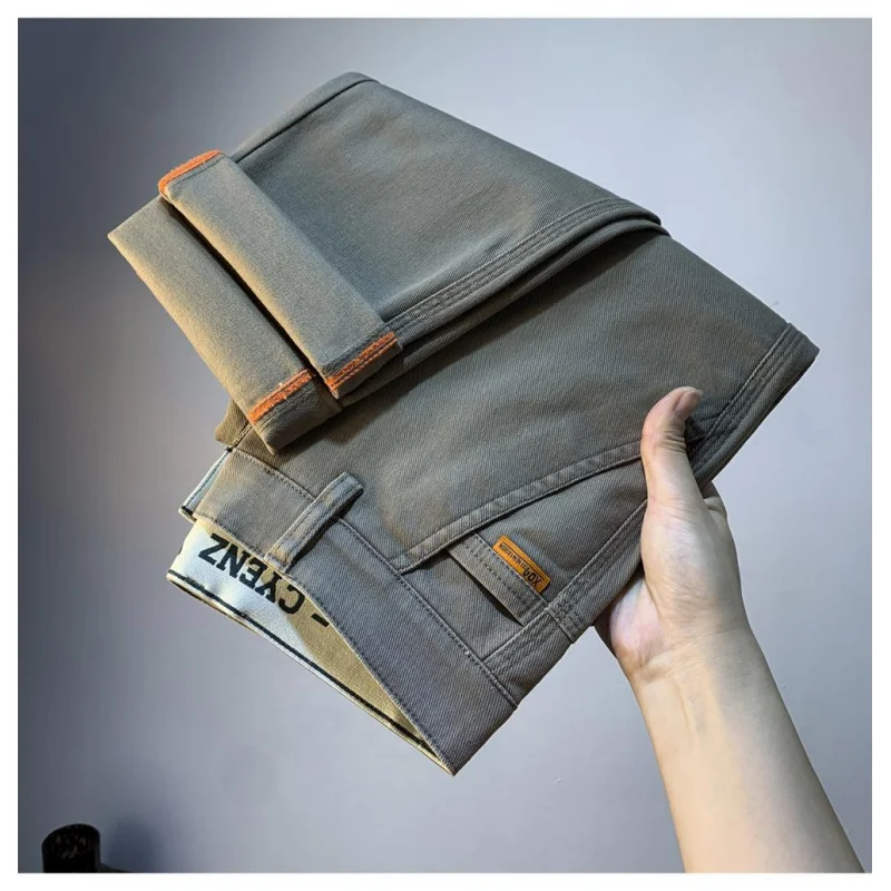 

Summer Fashion Casual Pants for Men 2025 Trendy Stretch Small Straight Business Wear Denim Pants
