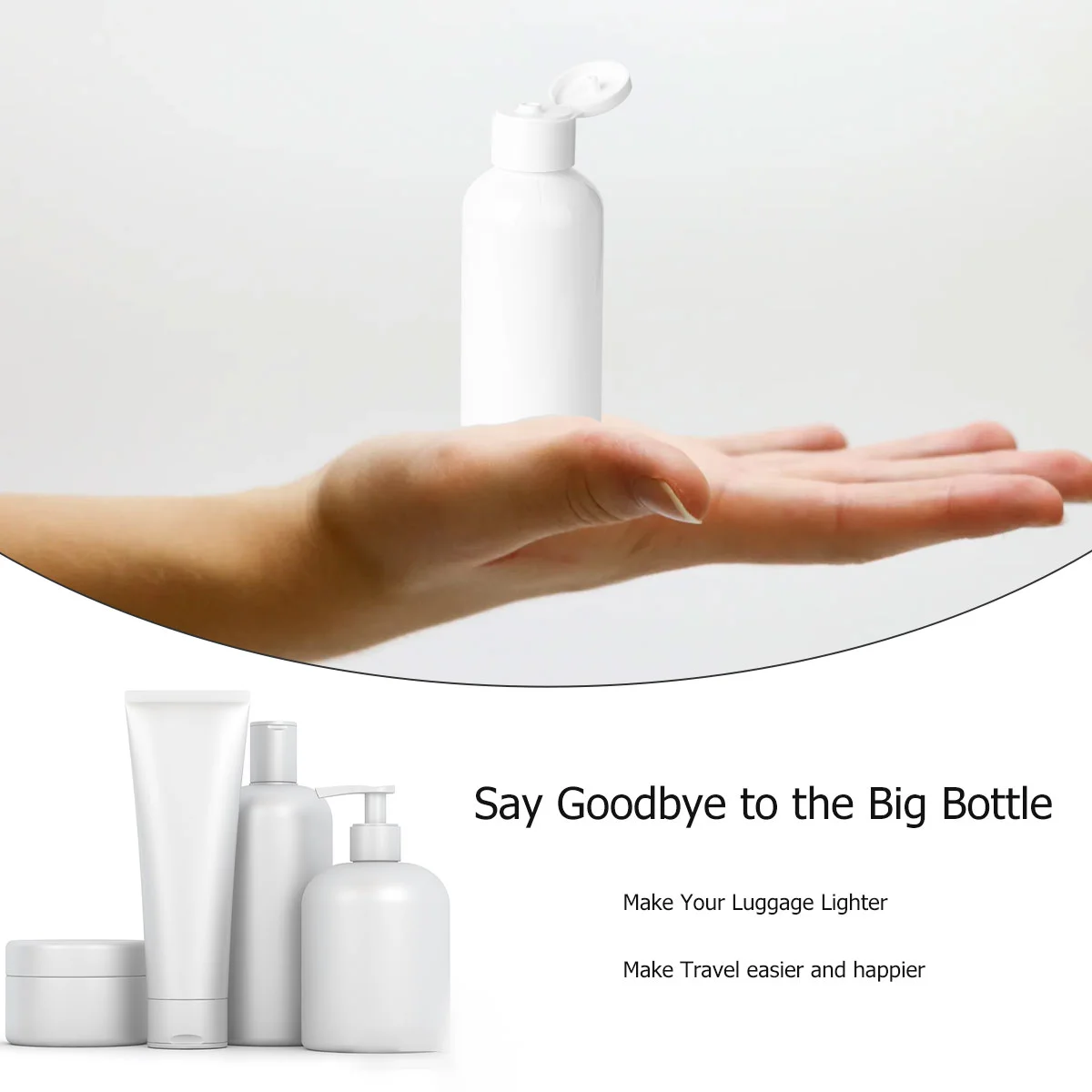 5pcs Travel Storage Bottles 200ml Leakproof Plastic Empty Bottles for Shampoo Lotion Simple Sub Bottle Cosmetics