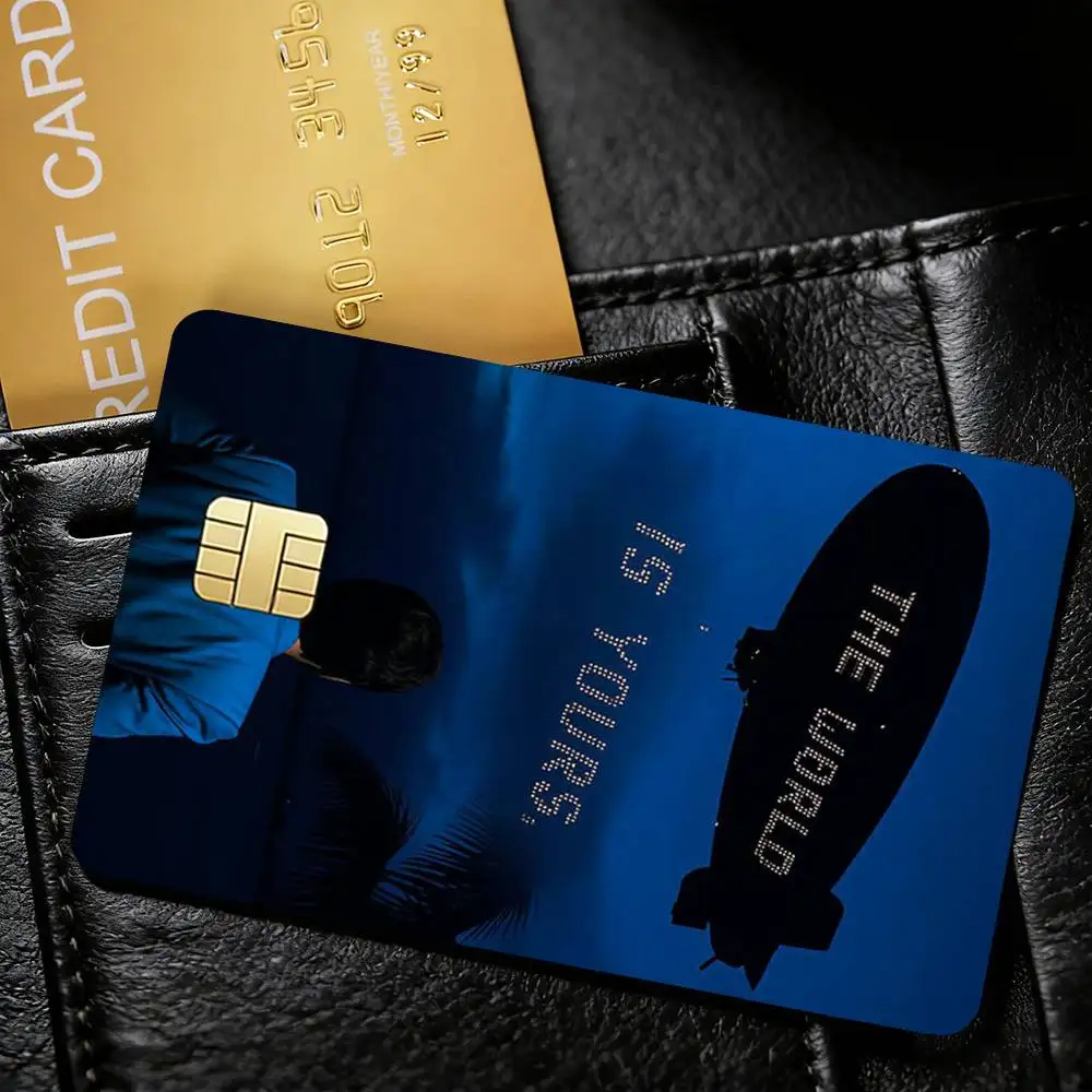 The World Is Yours S-Scarfaces Credit Card Skin Stickers For VISA Bank Bus Metro Access Card Protective Film Cover Sticker
