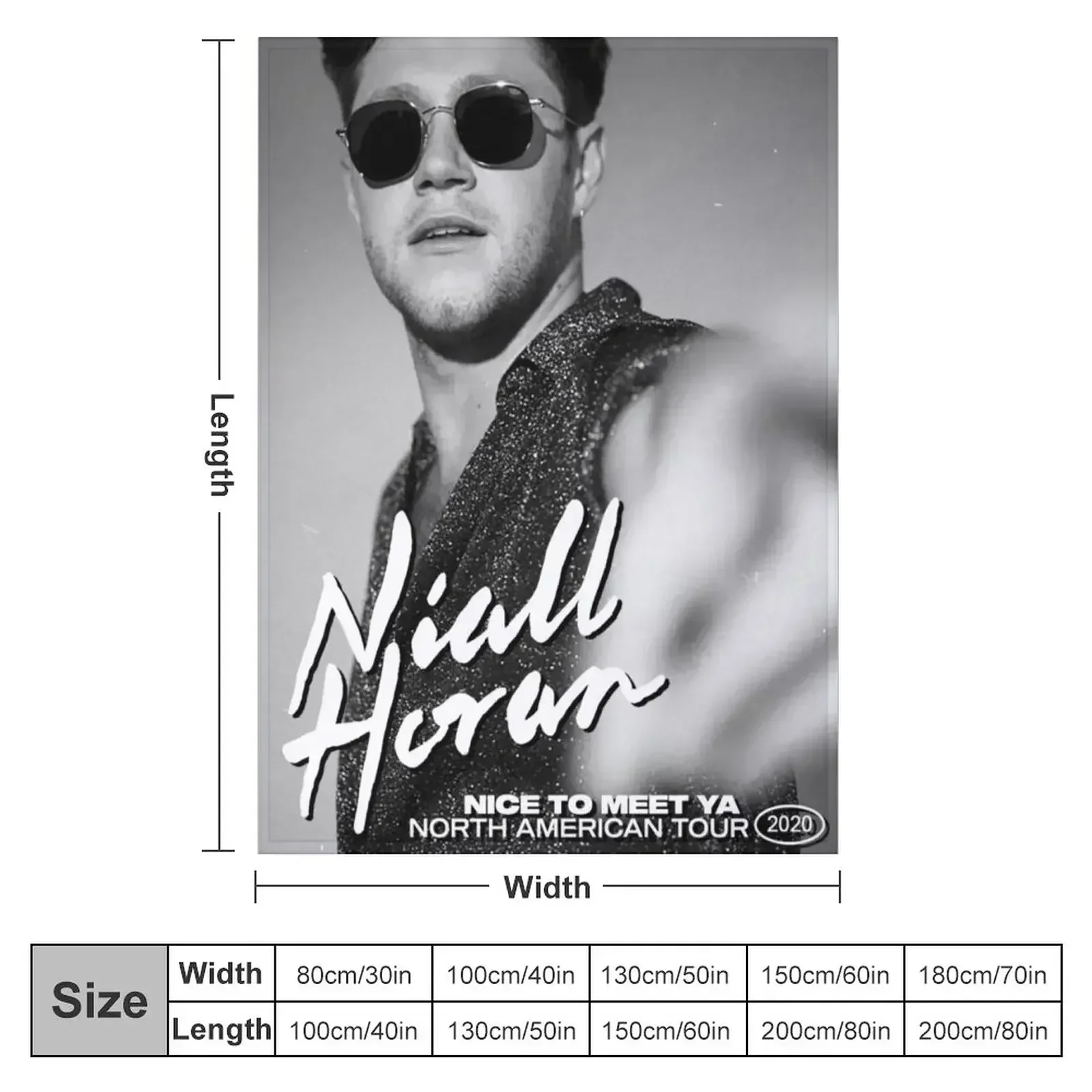 Sixnal Niall Nice To Meet Ya North American Tour 2020 Throw Blanket Flannel Fabric Summer Beddings for winter Blankets