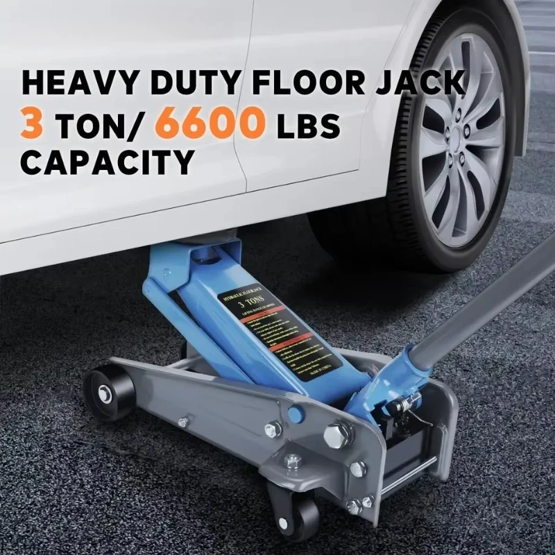 2-3 Ton Car Jack Made of Durable Aluminium Steel with Wheels for Secure Lifting Stroke Length 5.31