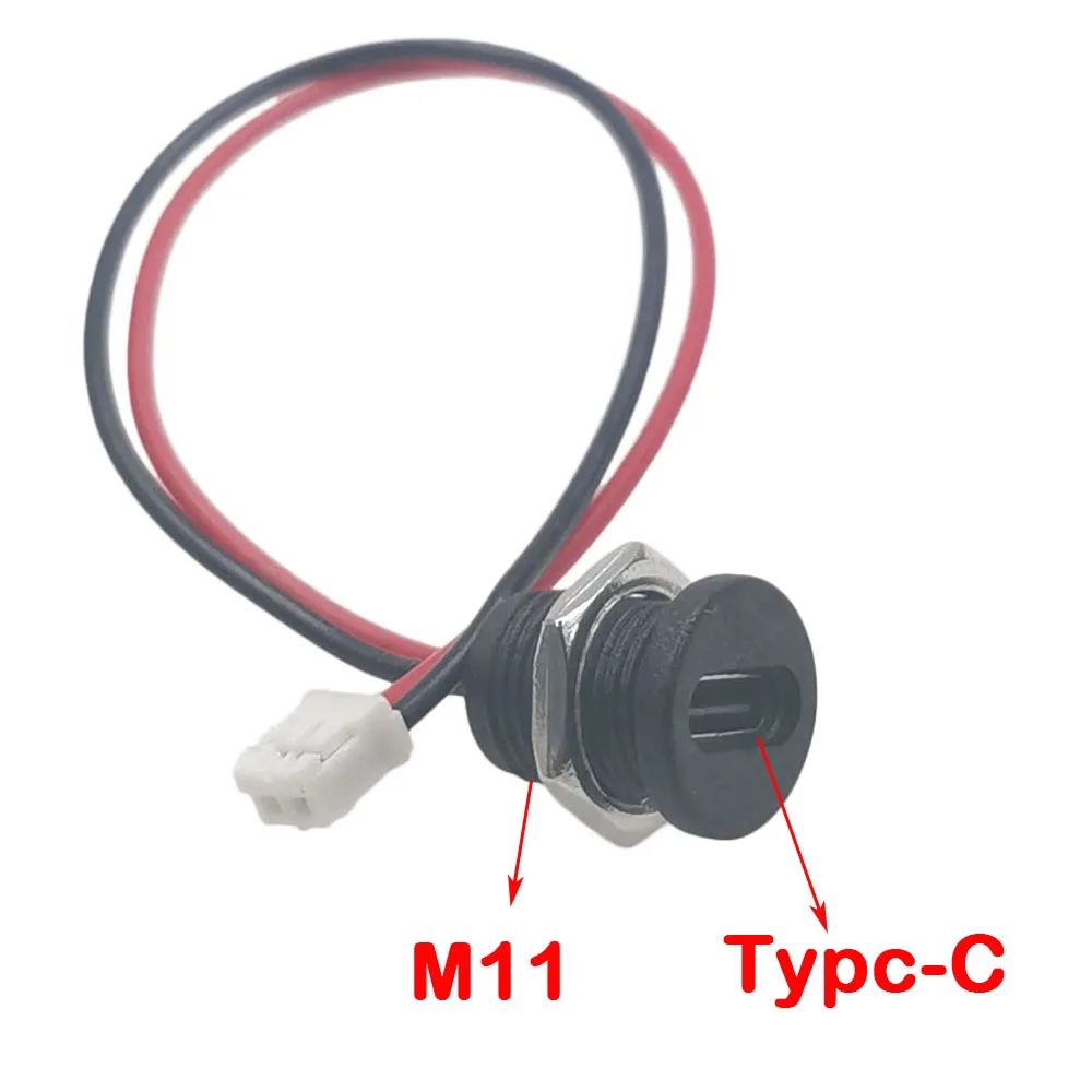 1-10 قطعة USB C-نوع موصل مقاوم للمياه سلك لحام أنثى المقبس C-نوع ميناء شحن واجهة المقبس مع سلك لحام