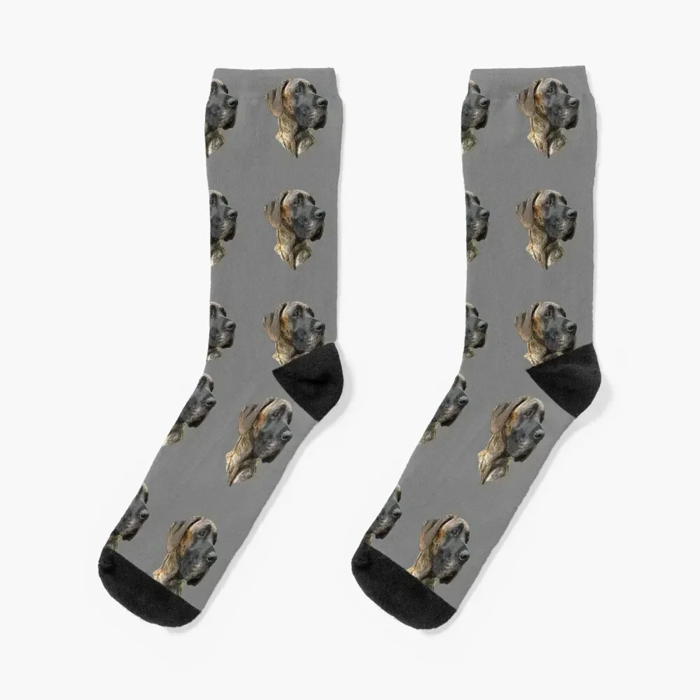 

Great Dane Brindle Socks Novelties FASHION Thermal man winter floral Male Socks Women's