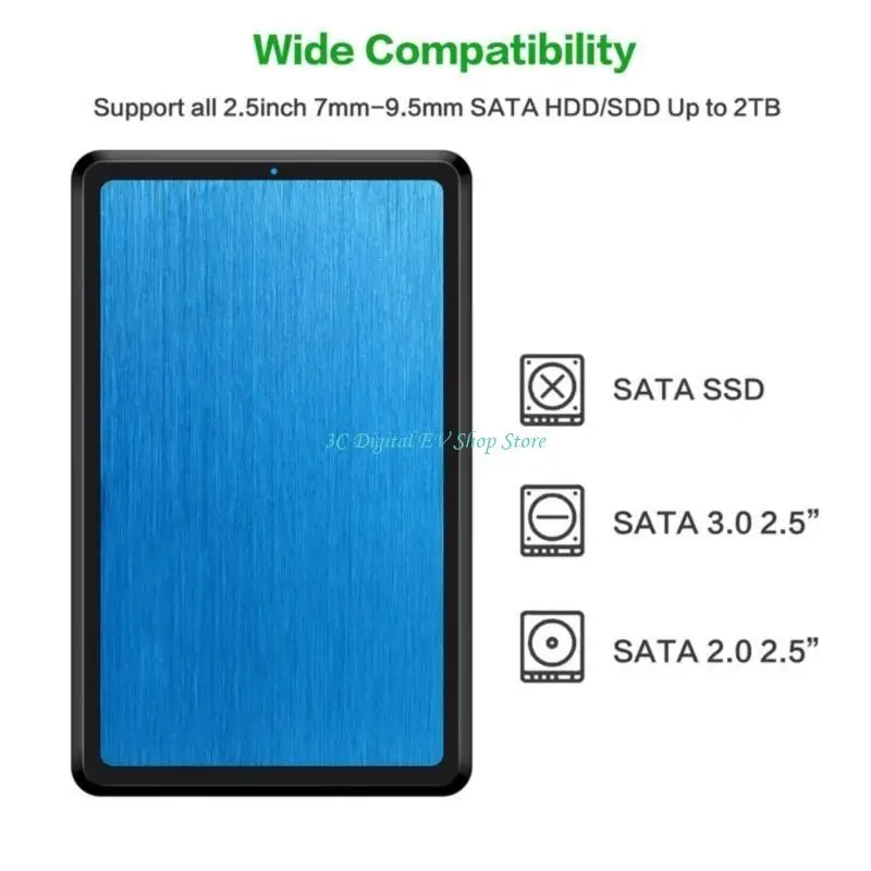 E74D 2.5 pouces boîtier disque dur 5Gbps USB vers SATA3.0 2.0 boîtier disque dur externe boîtier disque dur pour disque