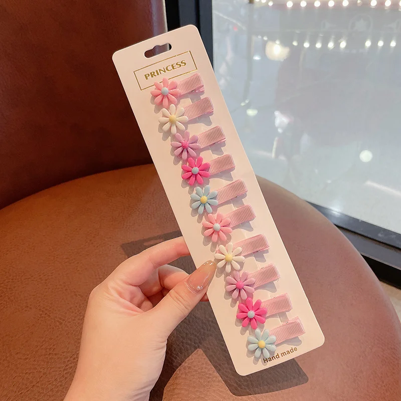 Sweat Hair Clip do not Hurt Child Hair Girls Hair Card Small Cute Hair Accessories Headwear Baby Hair Clips Full Cloth Package
