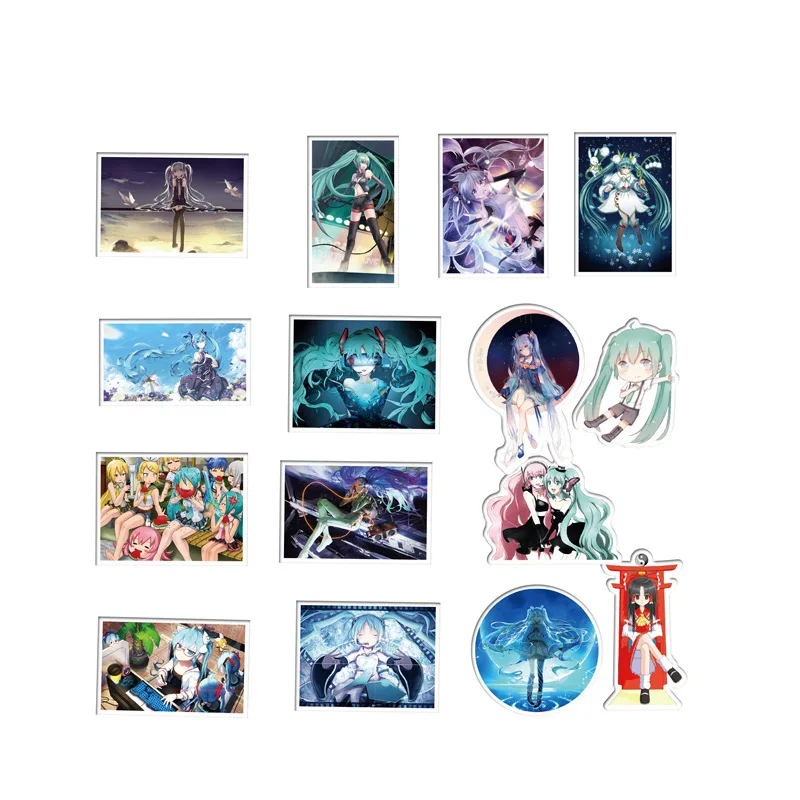 100pcs New Style Non-repetitive Two-dimensional Cute Hatsune Miku DIY Waterproof Graffiti Stickers