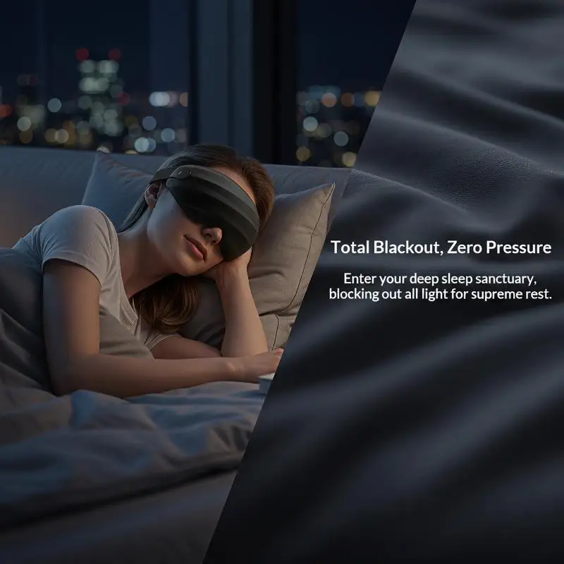 3D Sleeping Eye Mask Light Blocking Ultra-Soft Comfortable Breathable Eye Cover for Night Sleep Travel Office Nap Use
