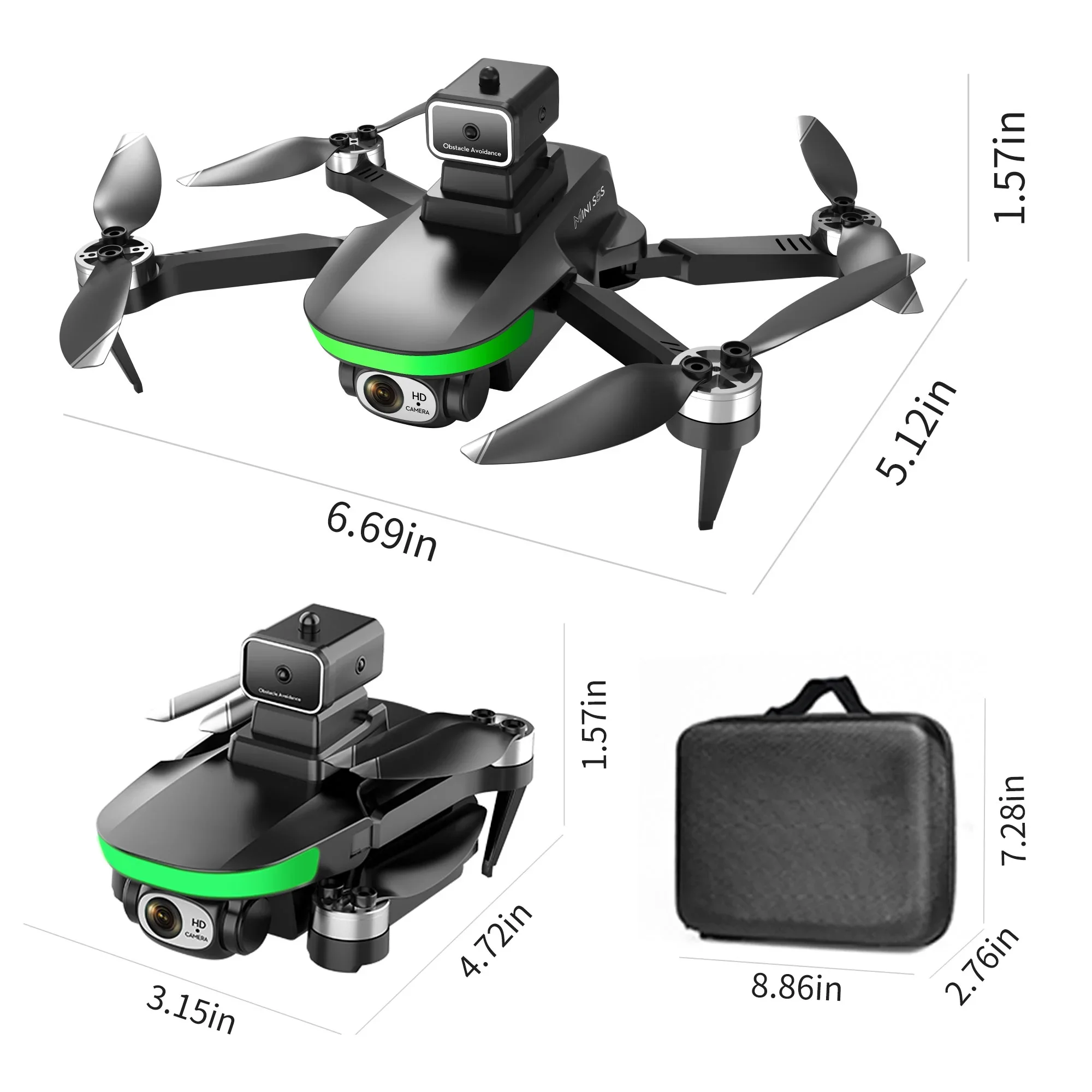 Drone dobrável WeFone S5S 6K UHD, quadricóptero RC, sem escova, fluxo óptico, voo Waypoint, C0.