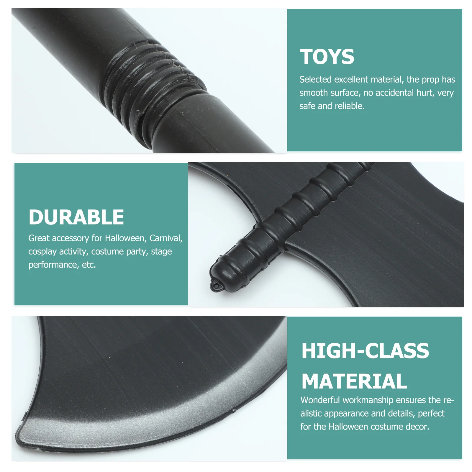 Halloween-Simulationsaxt, leicht, für Kinder, zum Vortragen, Spielen, Cosplay, Partyzubehör, realistisch, langlebig, sicher, Geschenk