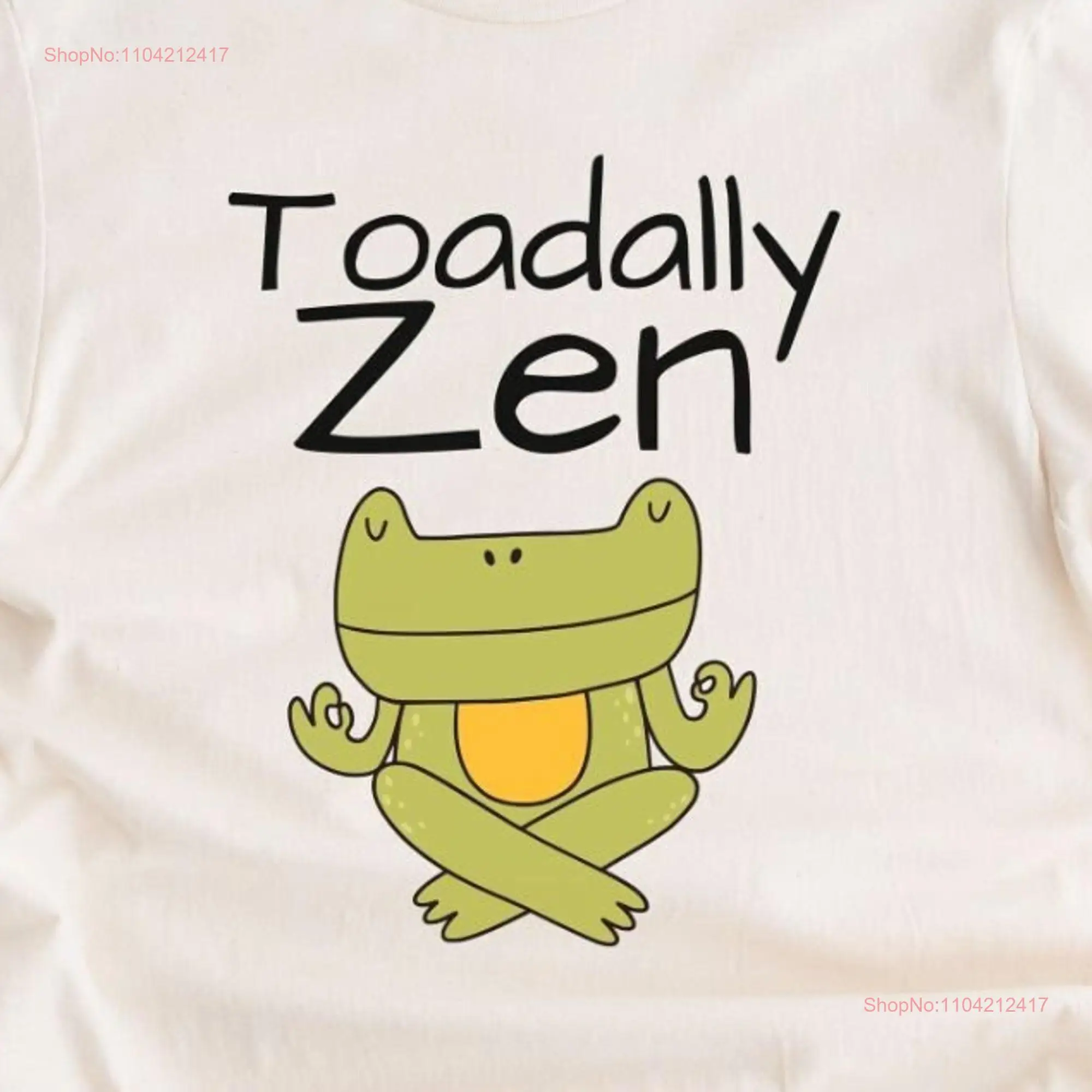 T shirt Toadally Zen Softstyle  Crewneck Top Frog Women Crew Neck Toad Mens Yoga Meditation  long or short sleeves