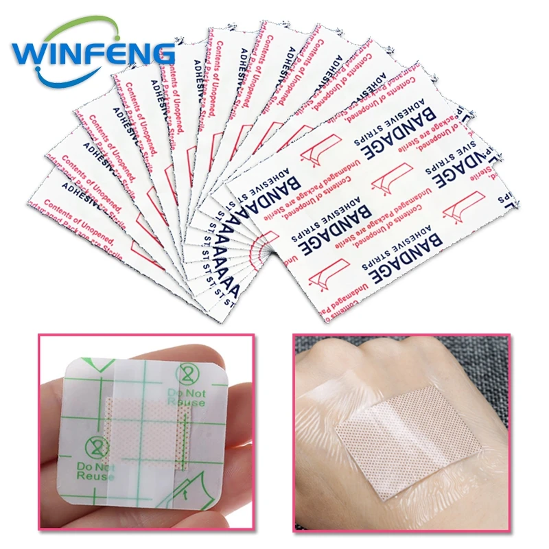 50Pcs À Prova D' Água Médica Adesivos Transparente PU Filme Fita Anti-alérgica ferida Dressing Fixação Gesso Kit de Primeiros Socorros