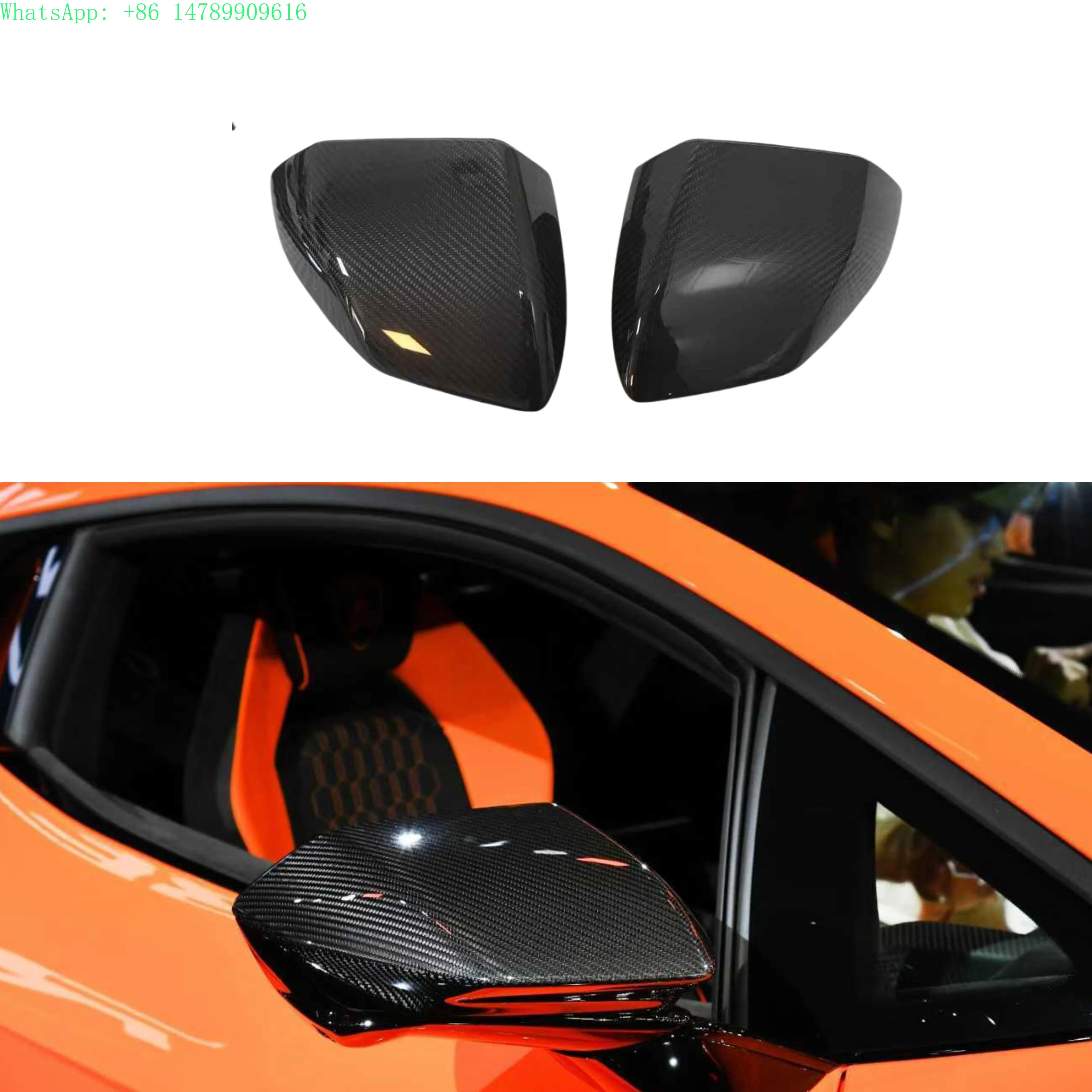 Wholesaler New Dry Carbon Fibre Side Mirror Front Bumper with Blind Spot Function for   C8 Body Kit