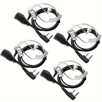 4-Pack BAOFENG 2-Pin Full-Duplex Headset Microphone Compatible with Mainstream Radios like 5RM/K5 Plus/BF-888S/UV-5R