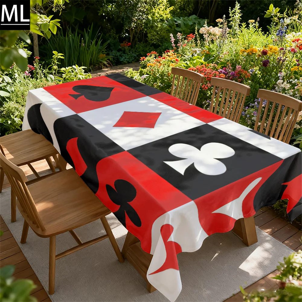 1pc Set of tablecloths / table cover for playing cards, color-coded tablecloth, red and black background