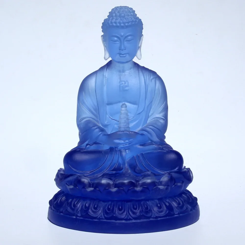 CLL glazed ornament, Tota Medicine Buddha, dedicated to Amitabha Buddha crafts, blue medicine water glazed