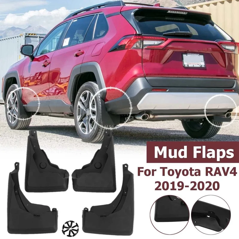 

4PCS/Set Mudguards For Toyota RAV4 2019 2020 Front Rear Mud Flaps Guards Splash Fender 43X25x15cm Exterior Parts