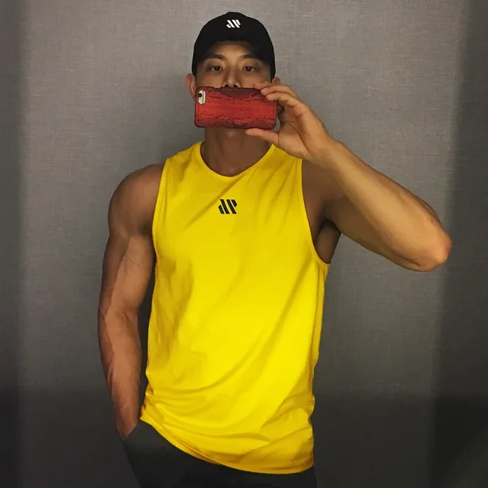 New Mens Bodybuilding Tank Tops Gym Workout Fitness Sleeveless Shirt Running Clothes Stringer Singlet Summer Casual Vest