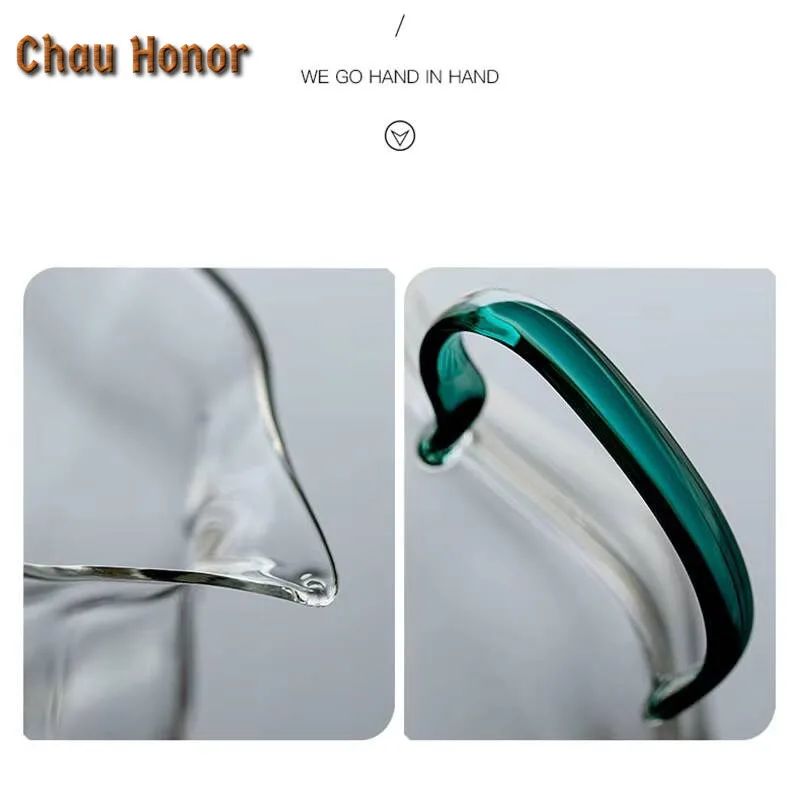 Glass Fair Cup With Handle Thickened High Temperature Resistant Fair Cup Kung Fu Tea Set Accessories Public Cup Tea Dispenser