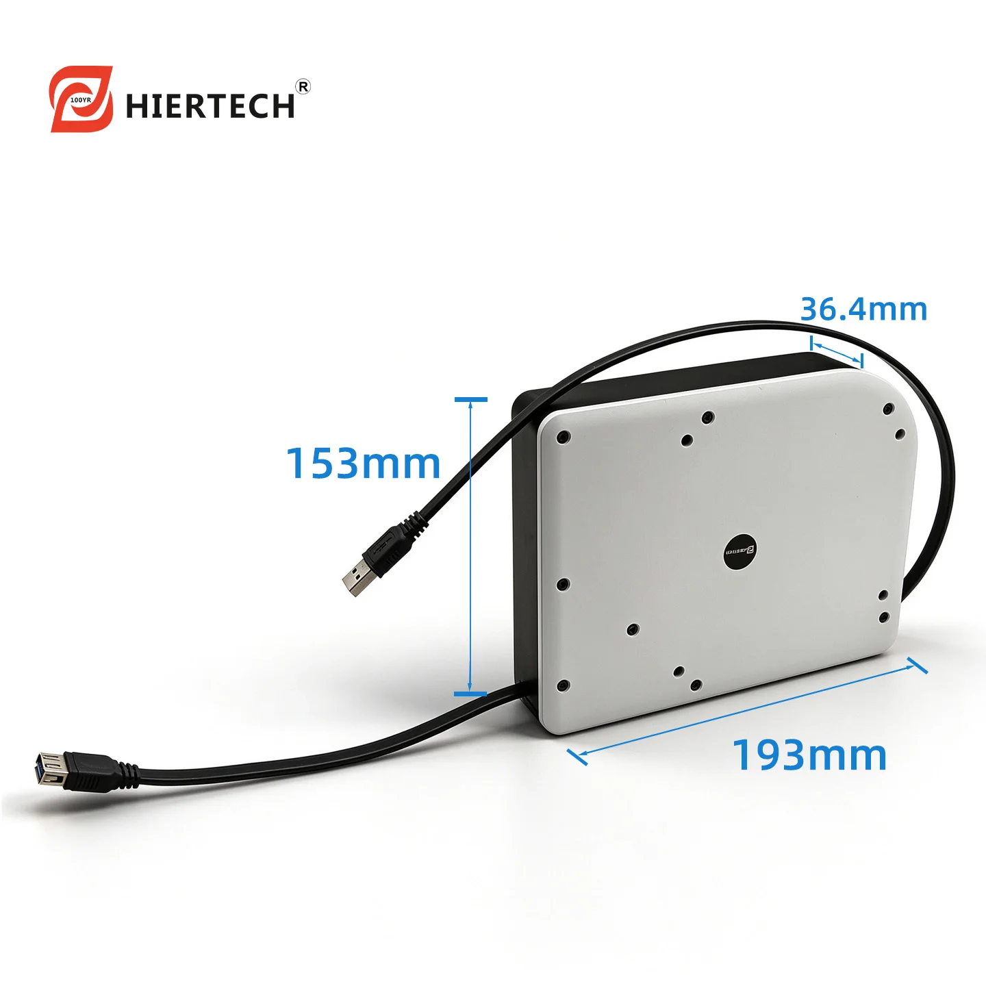 HIERTECH Auto Retractable USB3.0 Male to Female Extension Cable 1.95m, High-speed Transmission, Pull & Retract