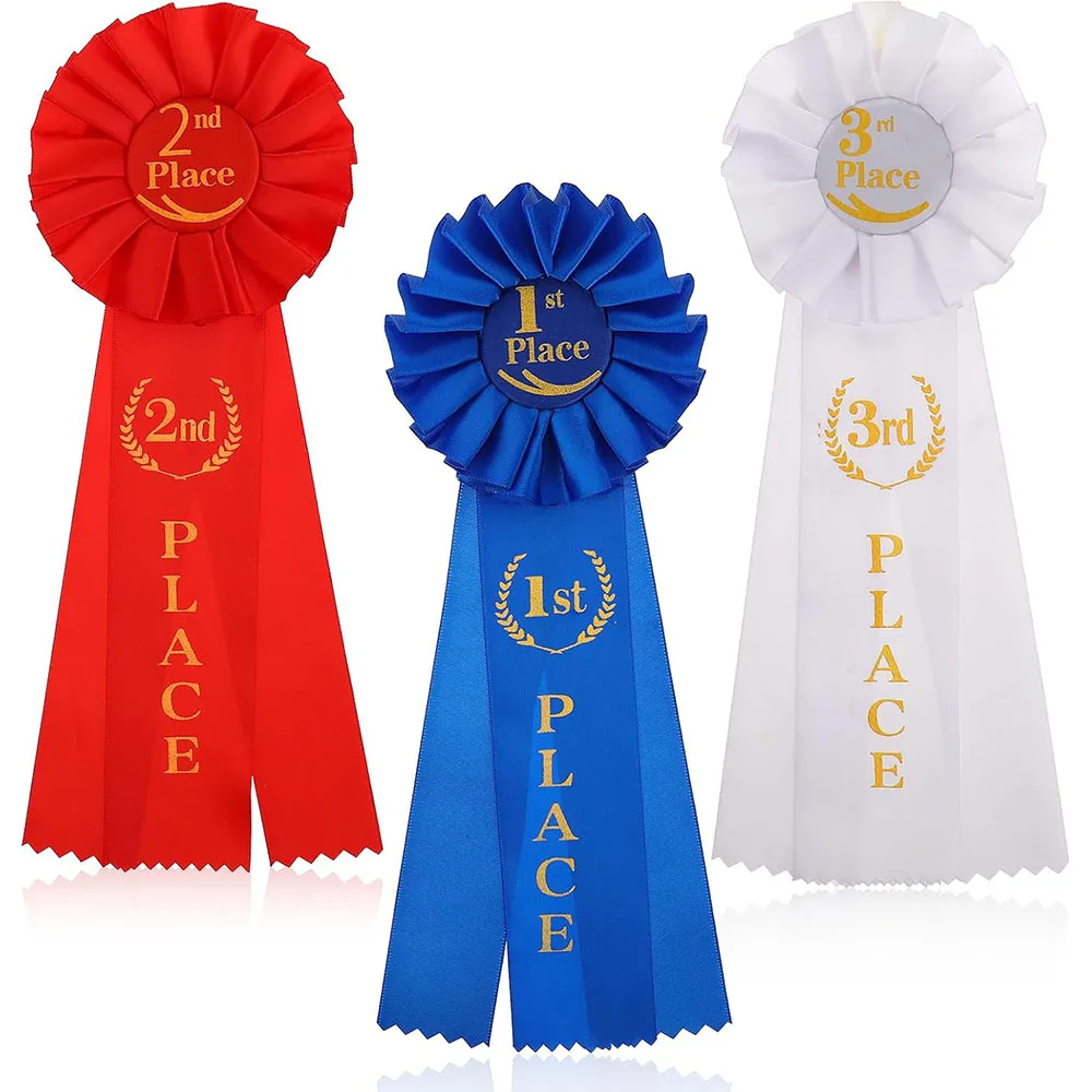 Rubans de récompense Rosette pour les 1er, 2e et 3e places, médailles de victoire, prix pour les gagnants de classe, certificats de récompense