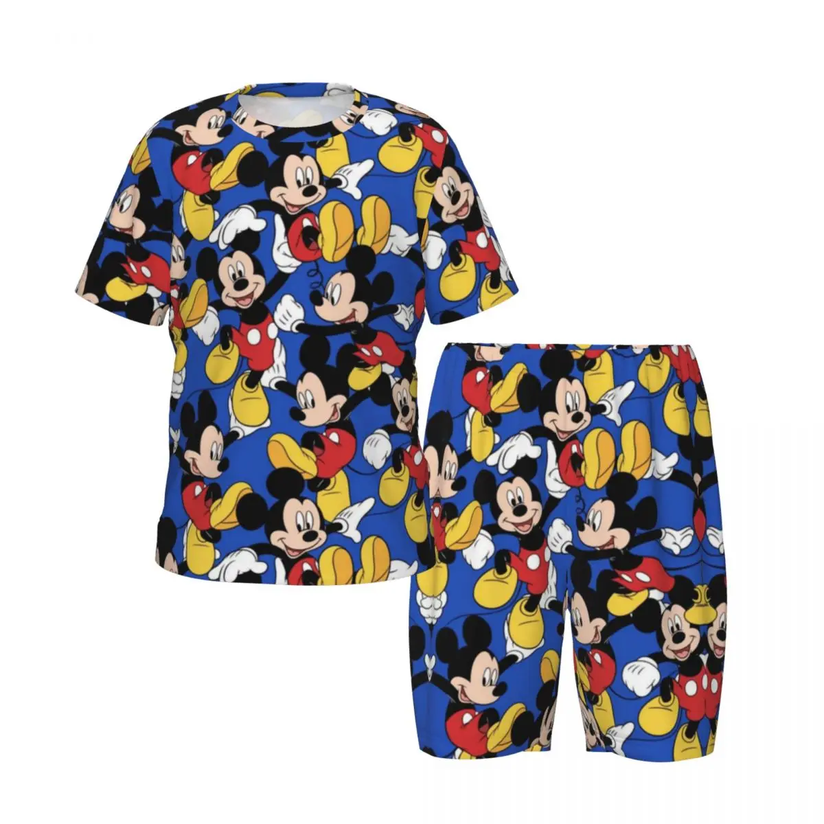 

boy's girl's Pajamas Set Mickey Mouse Down Tops and Shorts Pajama 2 Piece Pyjama Nightwear Loungewear for Summer