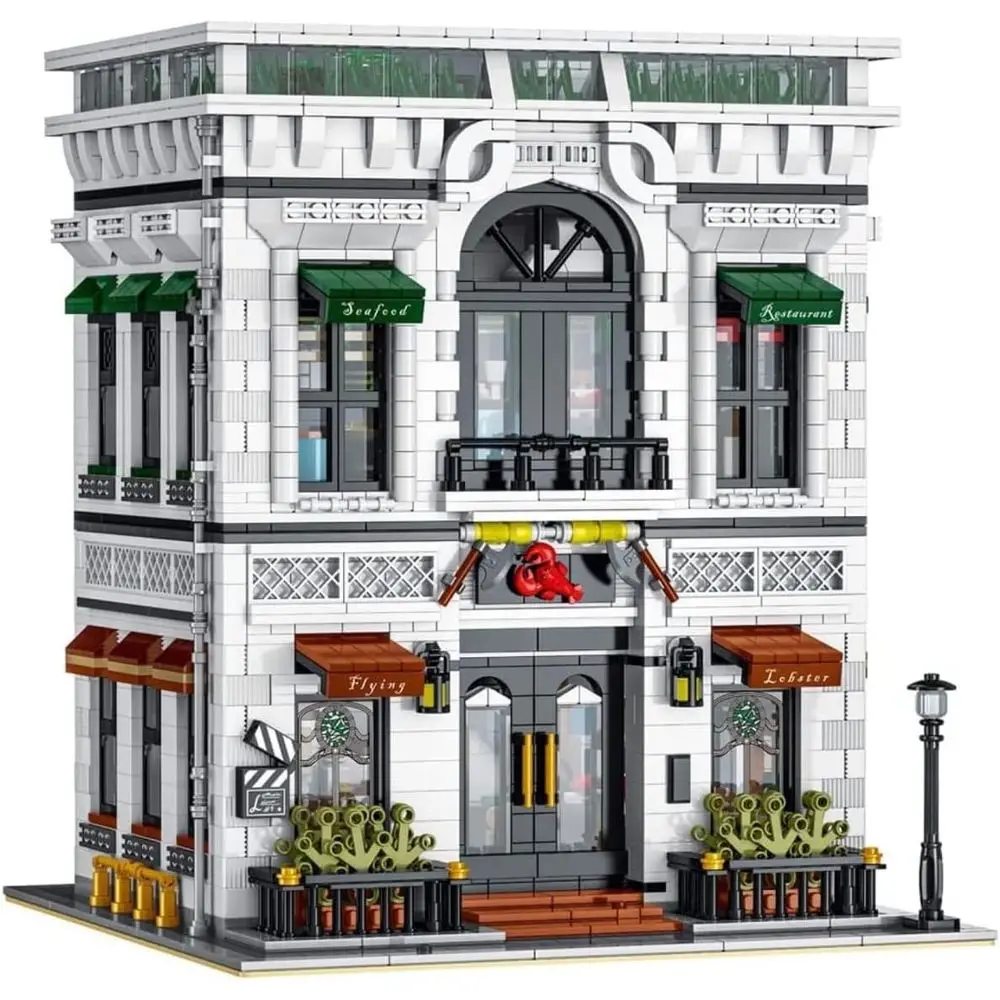 

Набор для сборки «Город» от General Jim – Ресторан с морепродуктами «Лобстер» – Альтернативный конструктор MOC City