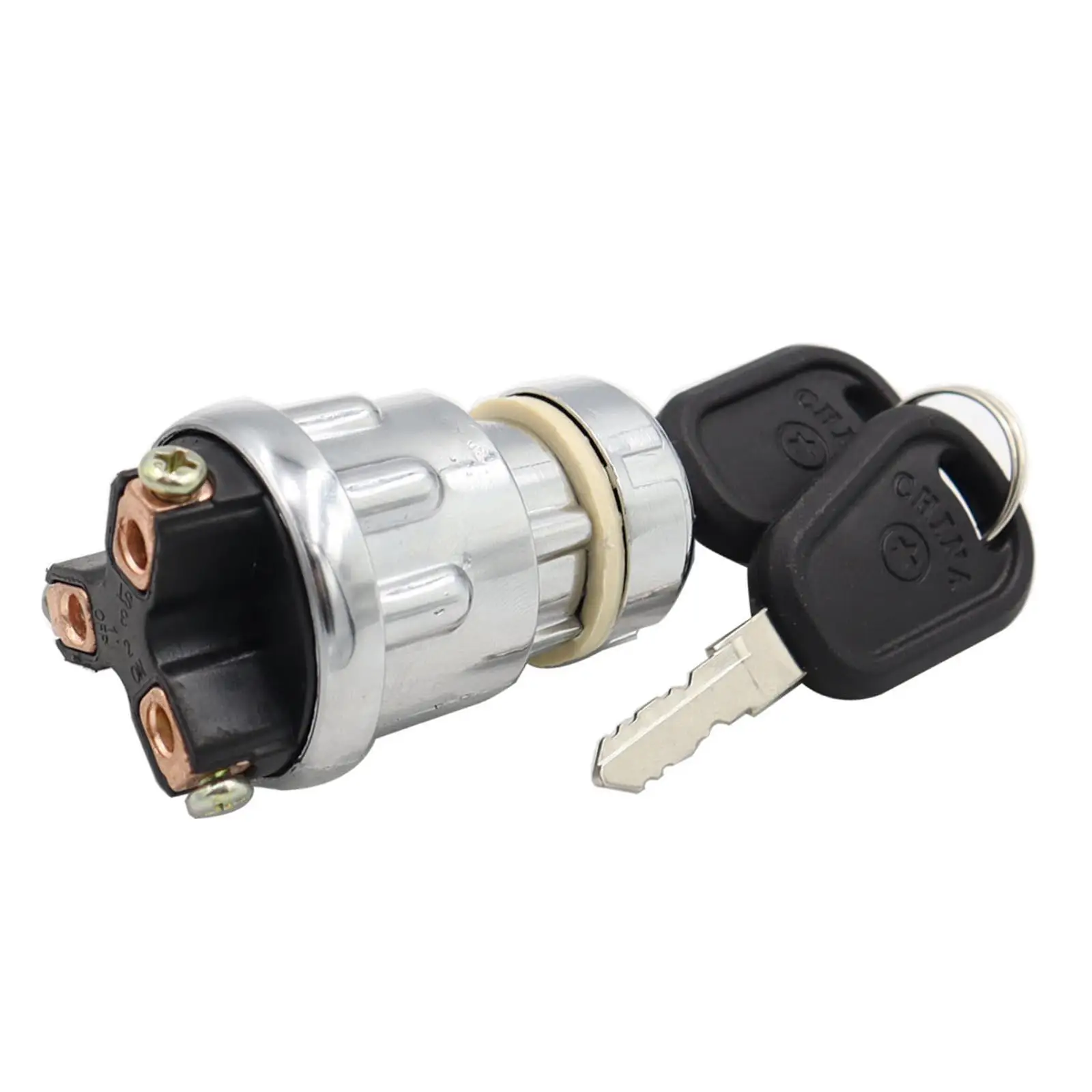 Ignition Key Switch with 2 Keys Replacement for Trailer Boats Agricultural Modified Vehicles