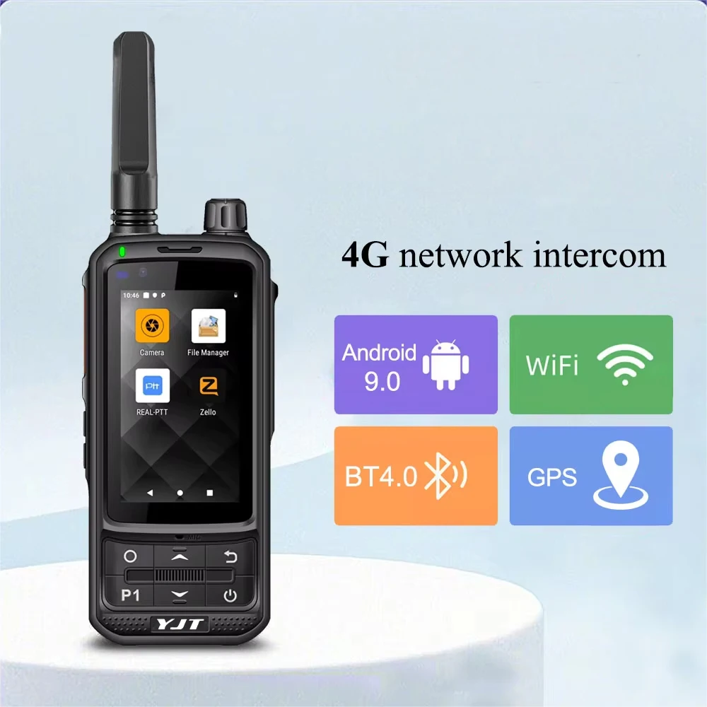 YJT GT-970 Android Talky Walkie نطاق 200 كجم 4G Zello راديو عالمي لاسلكي تخاطب مع بطاقة Sim S2515 #3