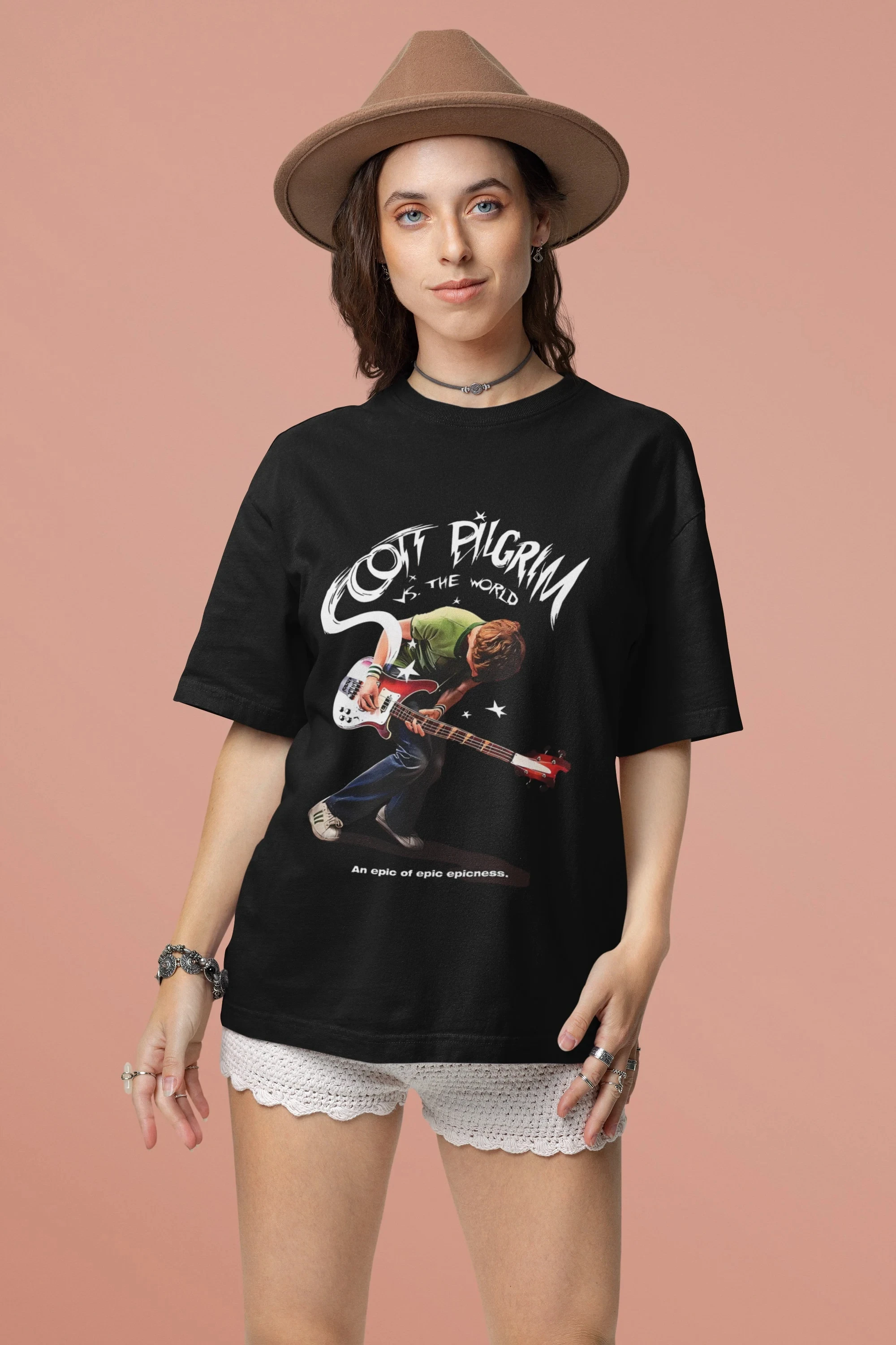 Scott Pilgrim Vs. The World Movie Printed T-shirt Women Spring/Summer Fashion Trend Pure Cotton Top Neutral Short Sleeve T-shirt