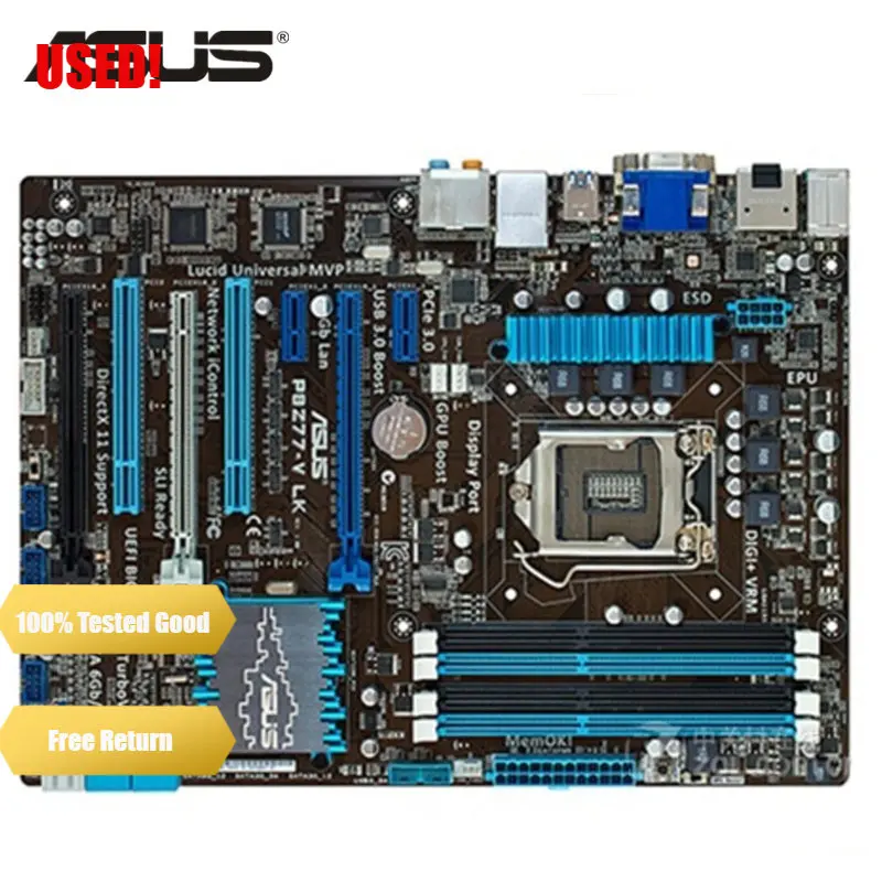 

Настольная Материнская плата Asus P8Z77-V LK Z77 Socket LGA 1155 i3 i5 i7 DDR3 32 Гб ATX, оригинальная разборка