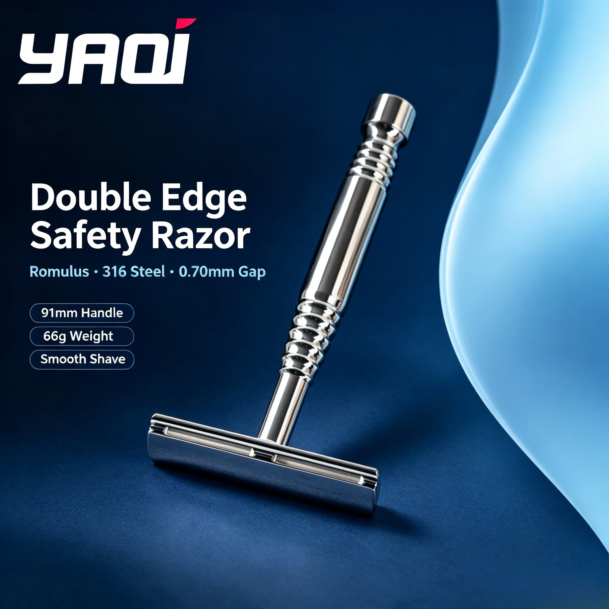 2026 YAQI Romulus Razor with Magnet Stainless Steel Double Edge Safety Razor for Men And Women Classic Handle
