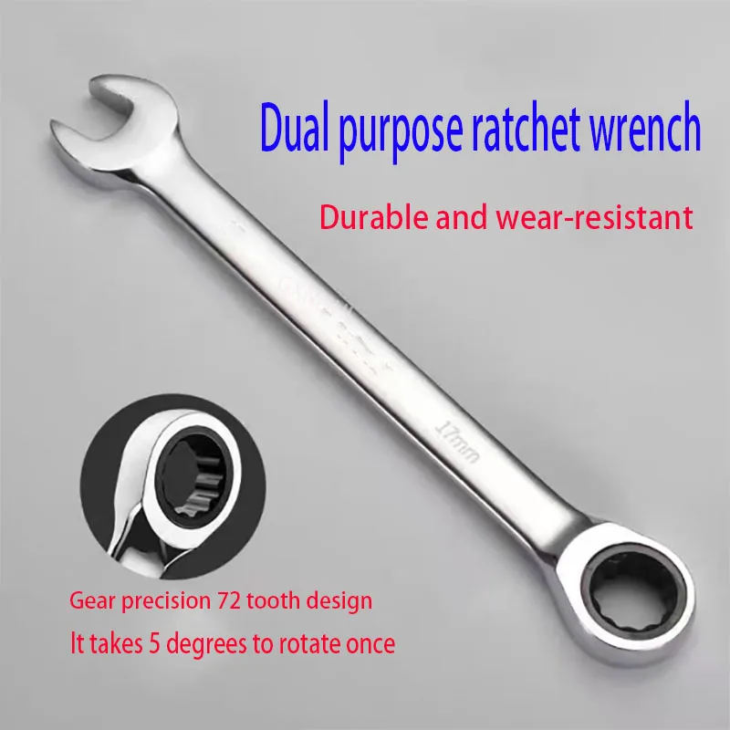 

Quick plum blossom wrench ratchet, industrial grade automatic bidirectional dual-use opening labor-saving tool wrench 6-27mm