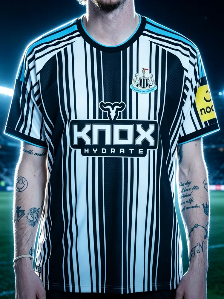 2026 Sommer Neu Das Newcastle Football Trikot der Elstern Schwarz Weiß Fan Streetwear-Stil Kurzarm T-Shirt Familien- und Kinder-T-Shirts – Detail 3