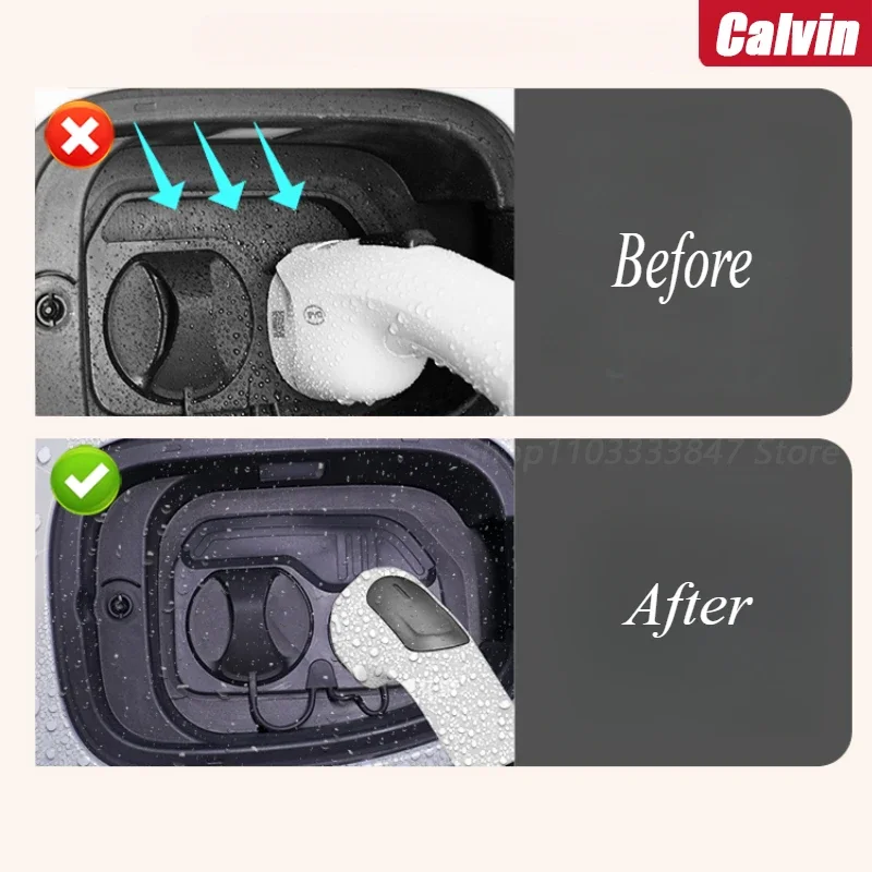 For BYD Yuan UP Car Charging Port Protective Cover Special Charging Sealing Ring Modified Waterproof Dust Cover/case Accessories