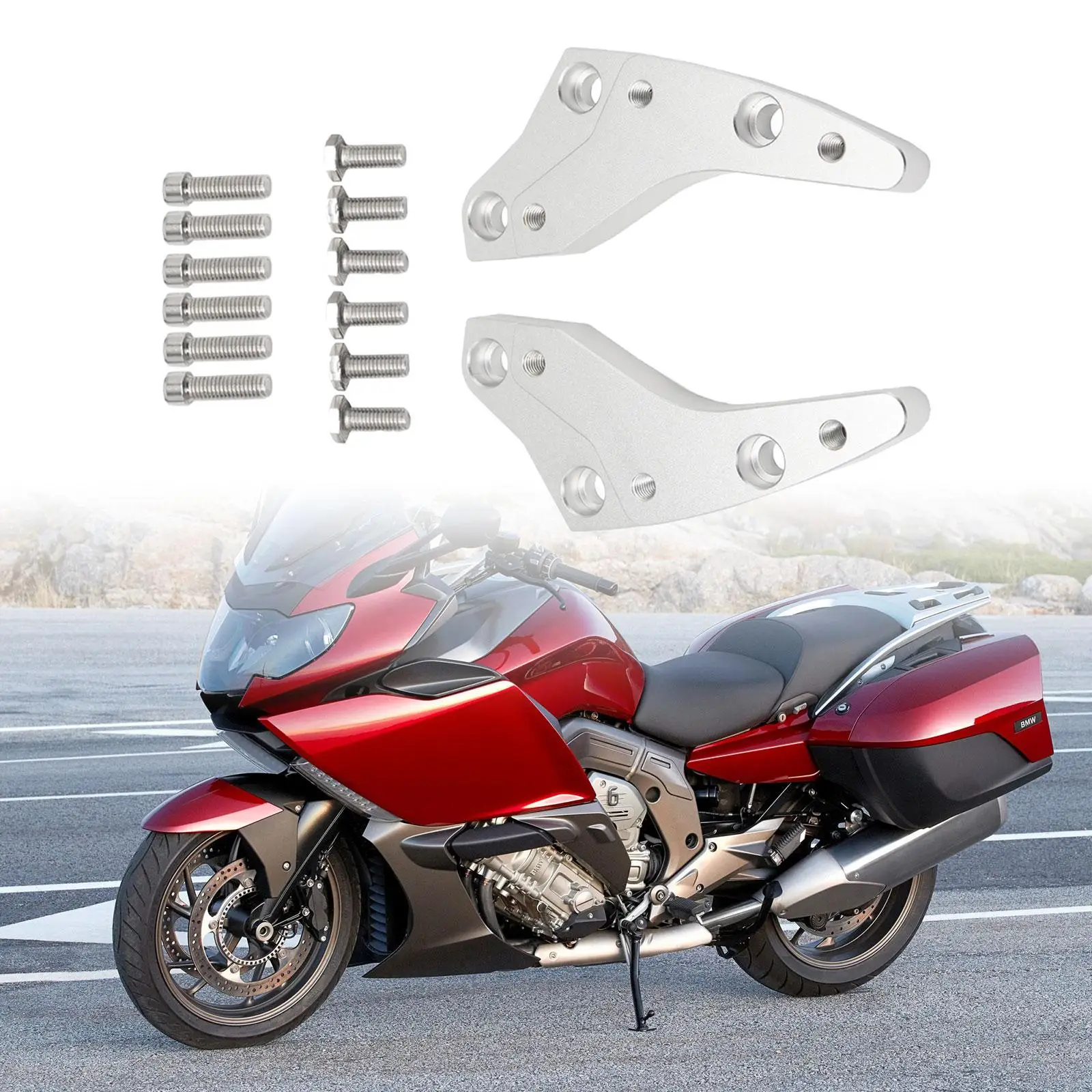 Motorrad-Lenker-Riser-Kit, Zubehör mit Schrauben, Aluminiumlegierung für